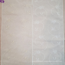 The hot sale &  Voile granada normal yarn embroidery 100%poly curtain  fabric